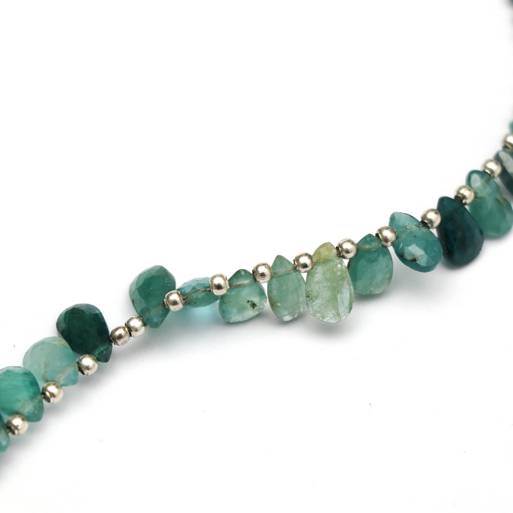 Grandidierite Faceted Pear Beads, 5x7 mm to 5x9 mm ,Grandidierite Faceted, Grandidierite Per Shape, Fine Quality, Natural, 8 Inch Strand - National Facets, Gemstone Manufacturer, Natural Gemstones, Gemstone Beads