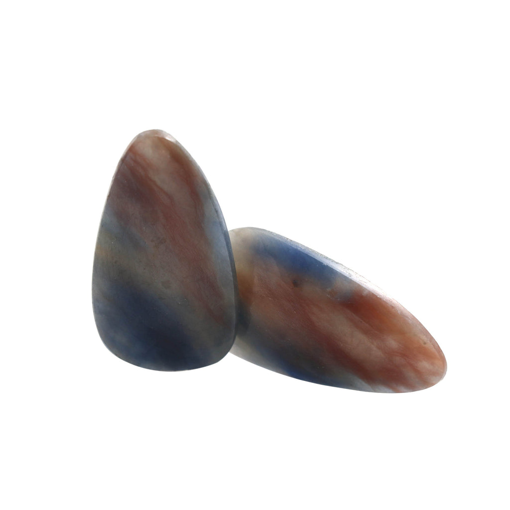 Natural Brown Sapphire Organic Faceted Loose Gemstone -18x32mm- Brown Sapphire Organic ,Loose Gemstone, Pair (2 Pieces) - National Facets, Gemstone Manufacturer, Natural Gemstones, Gemstone Beads