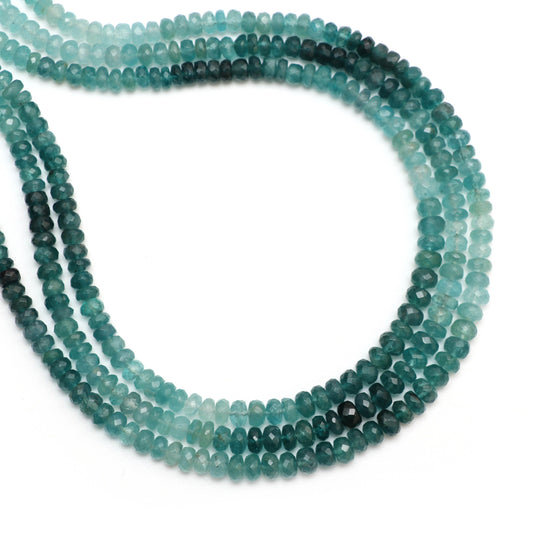 Natural Grandidierite Roundel Faceted Beads, 5 mm to 6 mm, Grandidierite Jewelry Making Beads, 18 Inches ,Full Strand, Price Per Strand