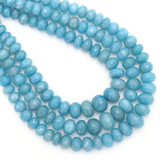 Natural Paraiba Quartz Faceted Beads, Paraiba - 5mm to 10mm - Paraiba Quartz - Gem Quality , 16 Inch Full Strand, Price Per Strand