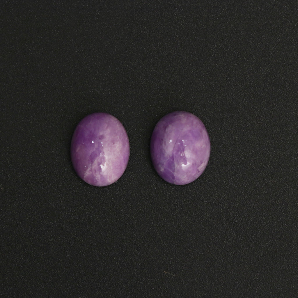 Natural Sugilite Smooth Oval Cabochon Gemstone | 9x11mm | Gemstone Cabochon | Pair ( 2 Pieces ) - National Facets, Gemstone Manufacturer, Natural Gemstones, Gemstone Beads
