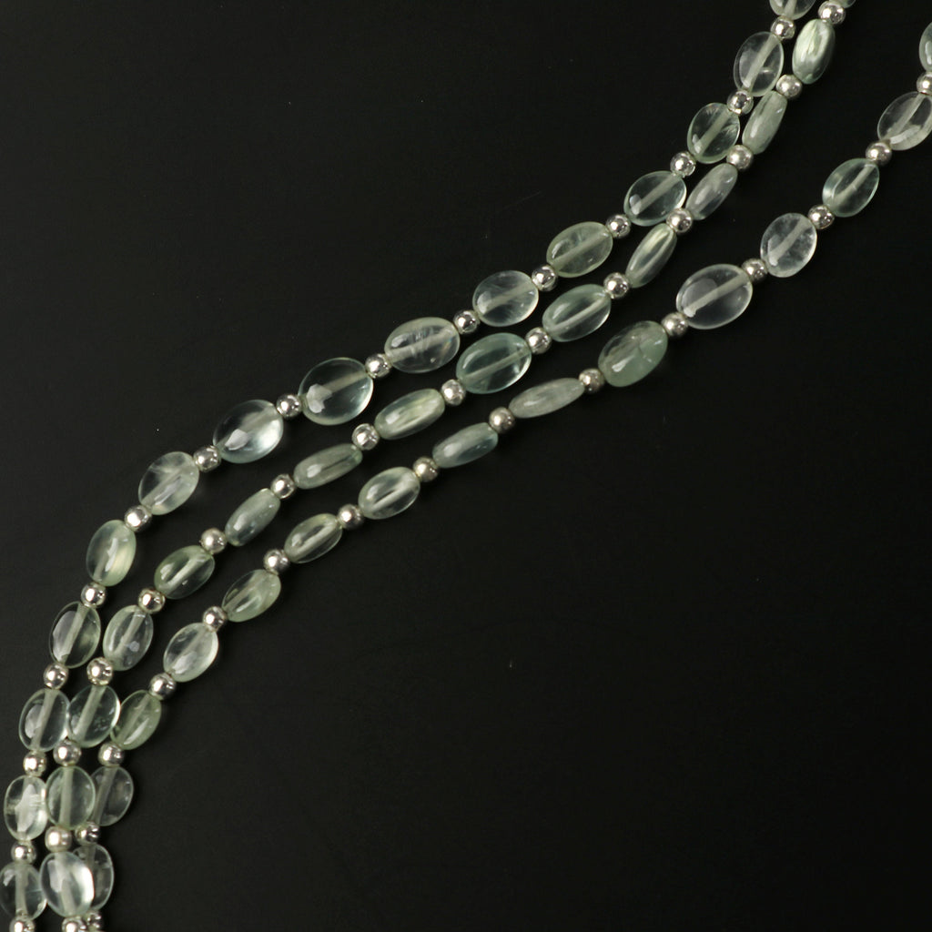 Prehnite Smooth Oval ,Pink Prehnite Oval, Smooth Oval, Prehnite Smooth Oval, 5x3 mm to 7x6 mm, AA Quality 8 Inch Strand - National Facets, Gemstone Manufacturer, Natural Gemstones, Gemstone Beads