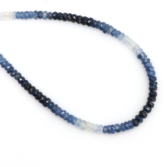 Blue Sapphire Faceted Beads, 4 mm, Blue Sapphire Jewelry Making Beads, 8 Inch Full Strand, Price Per Strand