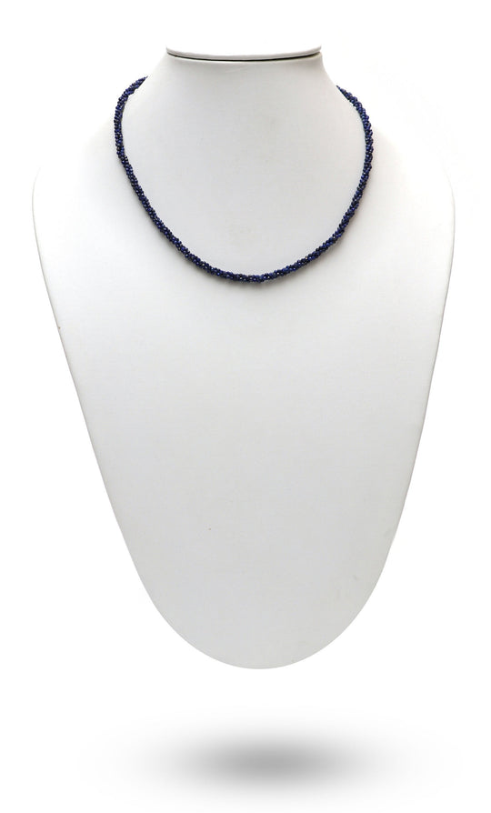 AA Natural Lapis Faceted Rondelle Necklace | 2 mm | 18 Inch Necklace | 925 Sterling Silver Fish Lock Clasp | Price Per Necklace