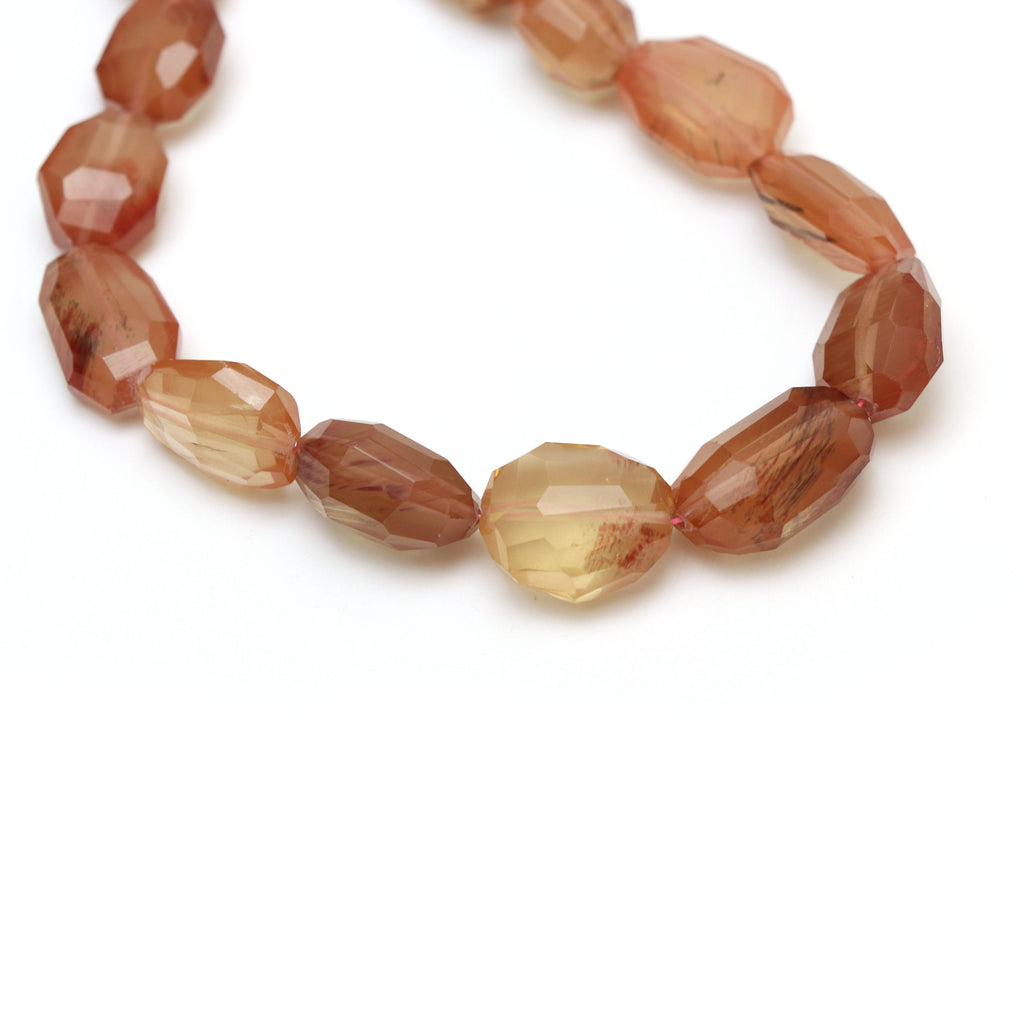 Andesine Faceted Tumble Beads | 8.5x10.5 mm to 13.5x21 mm | Andesine Gemstone | Gem Quality | 8 Inch/ 20 Inch Strand | Price Per Strand - National Facets, Gemstone Manufacturer, Natural Gemstones, Gemstone Beads