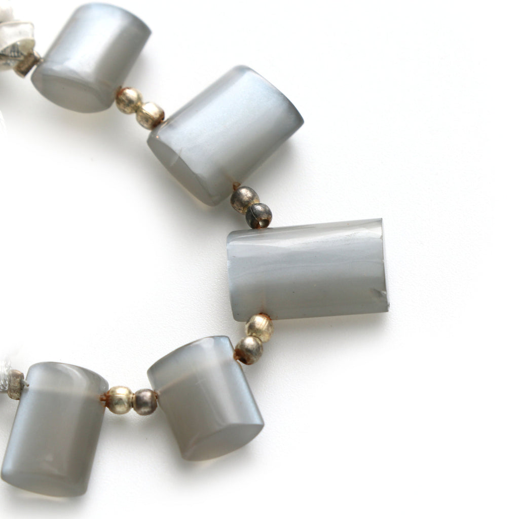Moonstone Smooth Cylinder Beads - 7.5x10 mm to 8.5x13 mm- Peach Moonstone Cylinder - Gem Quality , 5.5 Cm Full Strand, Price Per Strand - National Facets, Gemstone Manufacturer, Natural Gemstones, Gemstone Beads