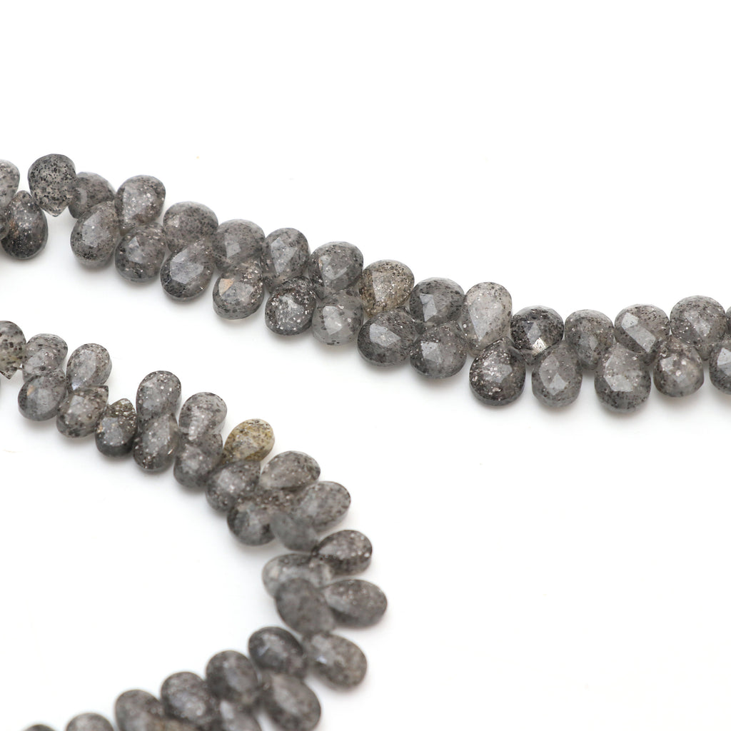 Celestial Quartz Faceted Pear Beads - 5x8 mm to 7x9 mm - Celestial Quartz - Gem Quality , 6.5 Inch Full Strand, Price Per Strand - National Facets, Gemstone Manufacturer, Natural Gemstones, Gemstone Beads