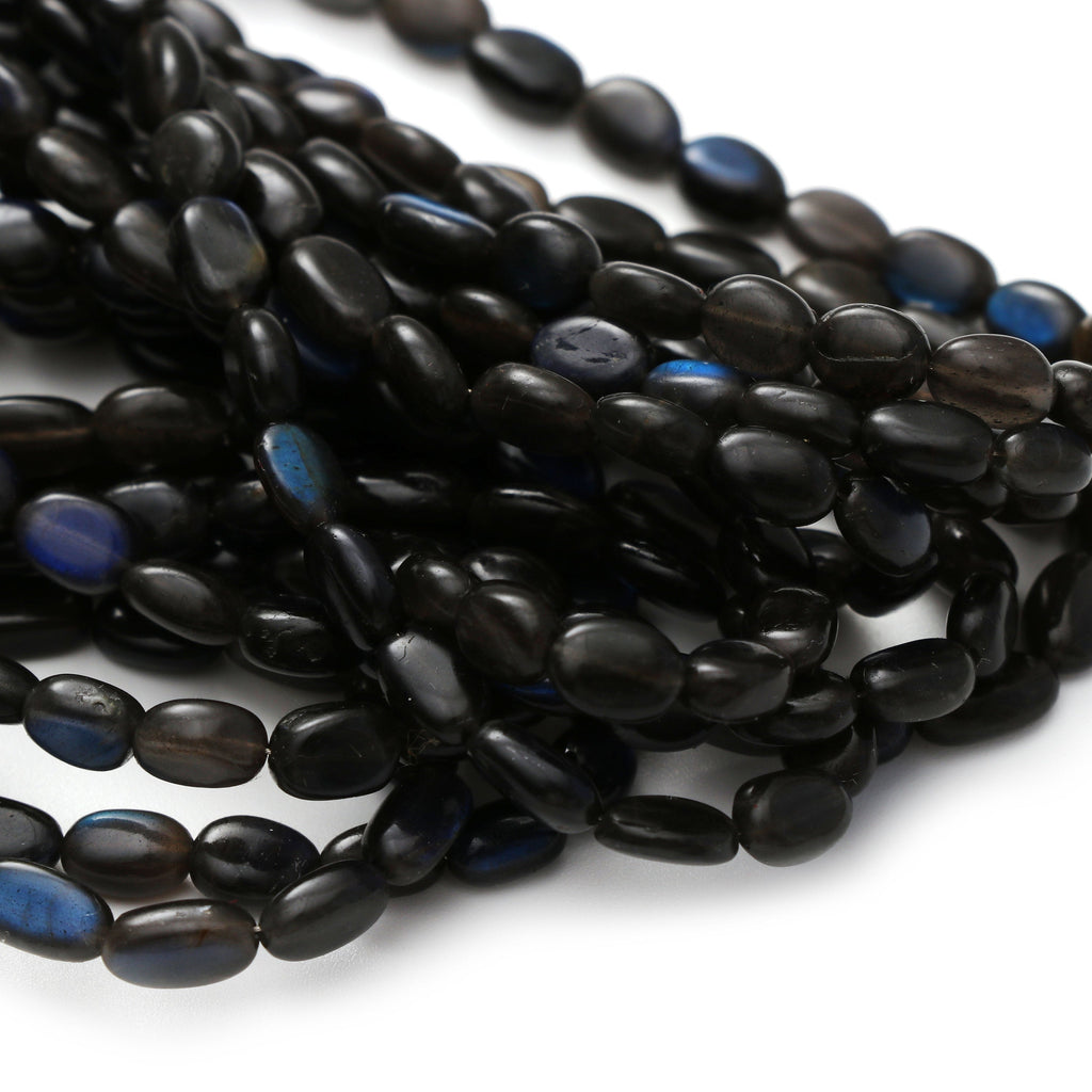 Labradorite Smooth Nuggets, 6x5 mm to 7x5 mm, Labradorite Beads,- Gem Quality , 18 Inch/ 46 Cm Full Strand, Price Per Strand - National Facets, Gemstone Manufacturer, Natural Gemstones, Gemstone Beads