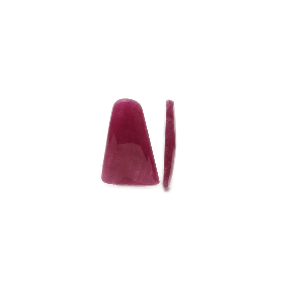 Natural Ruby Faceted Organic Rosecut Loose Gemstone, 20x13x3 mm, Rose cut Gemstone, Pair ( 2 Pieces ) - National Facets, Gemstone Manufacturer, Natural Gemstones, Gemstone Beads