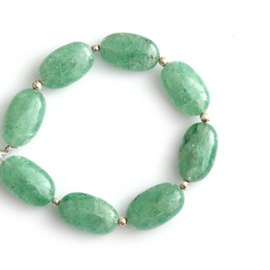 Green Quartz Smooth Oval Beads - 3x4 mm to 6.5x9 mm, Green Quartz Jewelry Making Beads, 14 Cm Full Strand, Price Per Strand