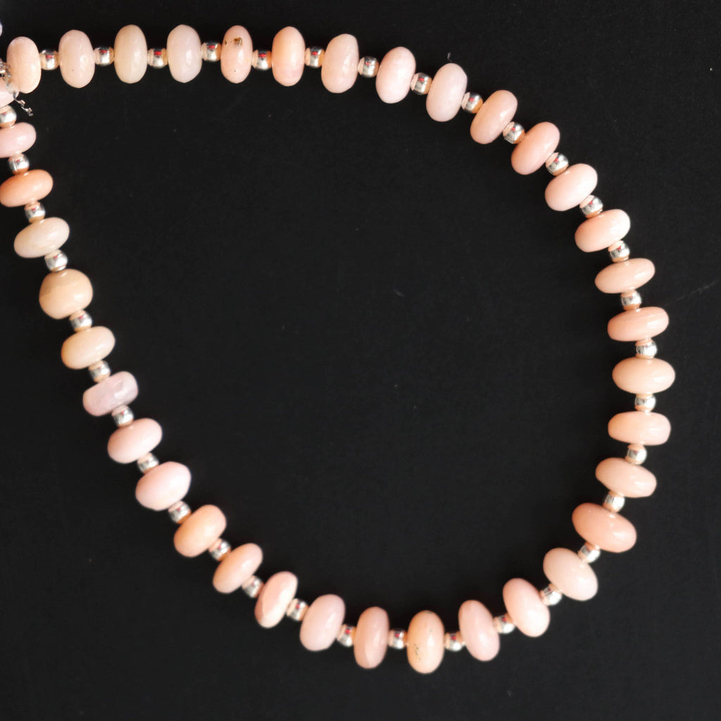 Natural Pink Opal Smooth Beads - 6 mm to 7 mm - Pink Opal - Pink Opal, Opal Beads- Gem Quality , 8 Inch/ 20 Cm Full Strand, Price Per Strand - National Facets, Gemstone Manufacturer, Natural Gemstones, Gemstone Beads