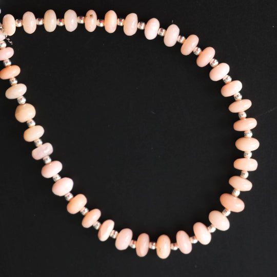 Natural Pink Opal Smooth Beads - 6 mm to 7 mm - Pink Opal - Pink Opal, Opal Beads- Gem Quality , 8 Inch/ 20 Cm Full Strand, Price Per Strand