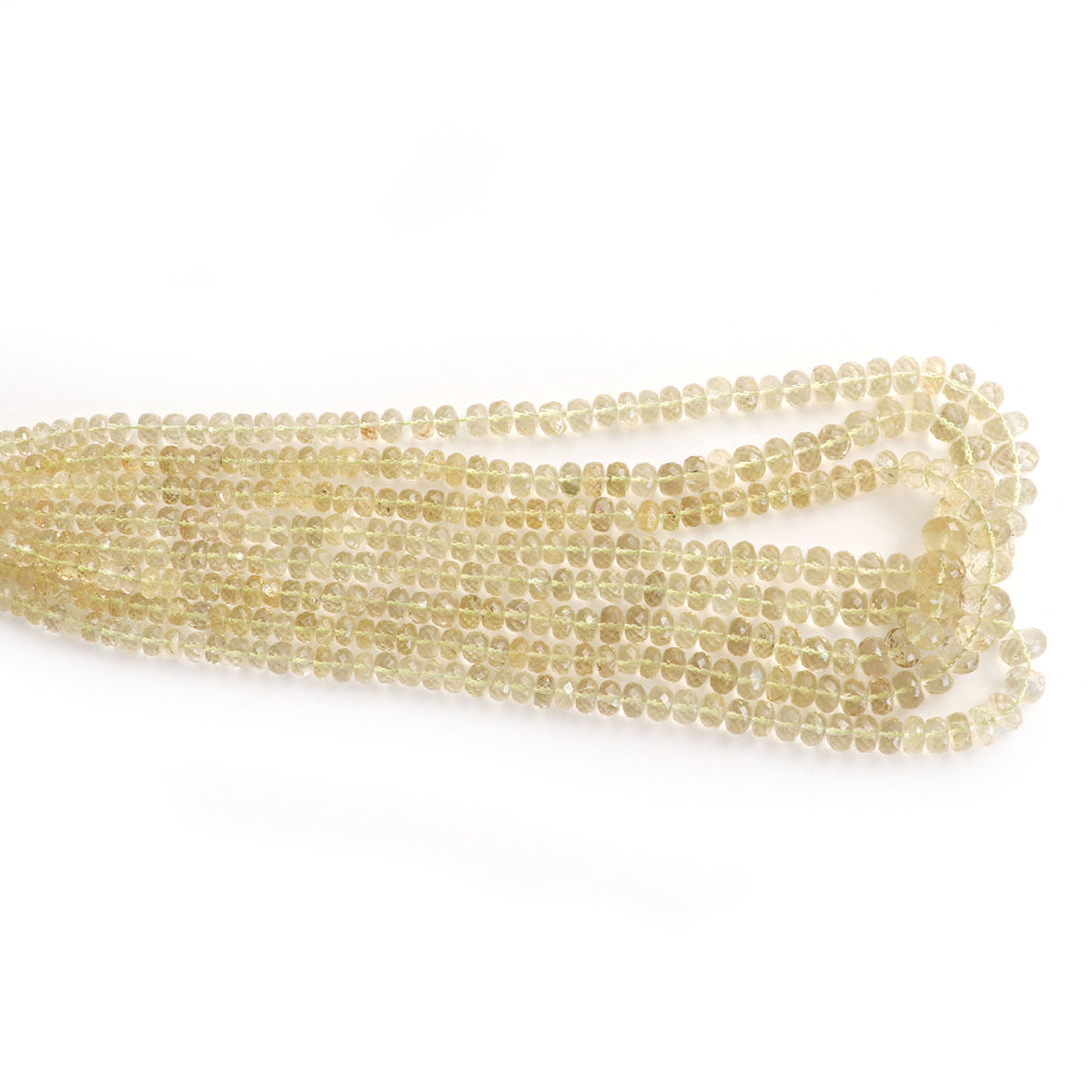 Natural Scapolite Faceted Rondelle Beads | 5.5 mm to 9.5 mm | Scapolite Faceted Beads | 8 Inch/ 18 Inch Full Strand | Price Per Strand - National Facets, Gemstone Manufacturer, Natural Gemstones, Gemstone Beads