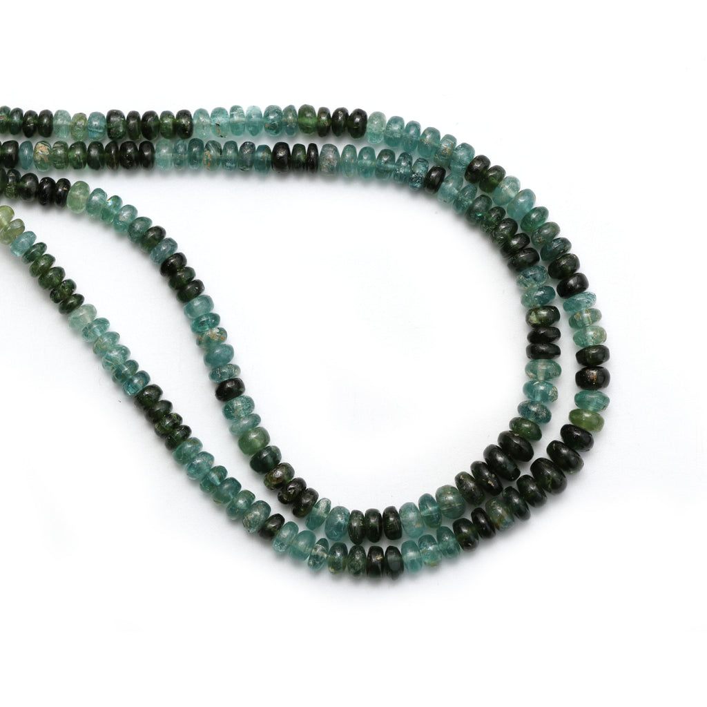 Natural Blue Tourmaline Smooth Beads | Unique Tourmaline | 3.5 mm to 6.5 mm | 8 Inch/ 18 Inch Full Strand | Price Per Strand - National Facets, Gemstone Manufacturer, Natural Gemstones, Gemstone Beads