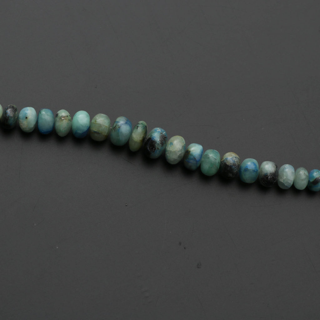 Azurite Feldspar Smooth Roundel Beads, Azurite Beads - 5mm to 10mm - Feldspar Azurite - Gem Quality, 6.5 Inch, Price Per Strand - National Facets, Gemstone Manufacturer, Natural Gemstones, Gemstone Beads
