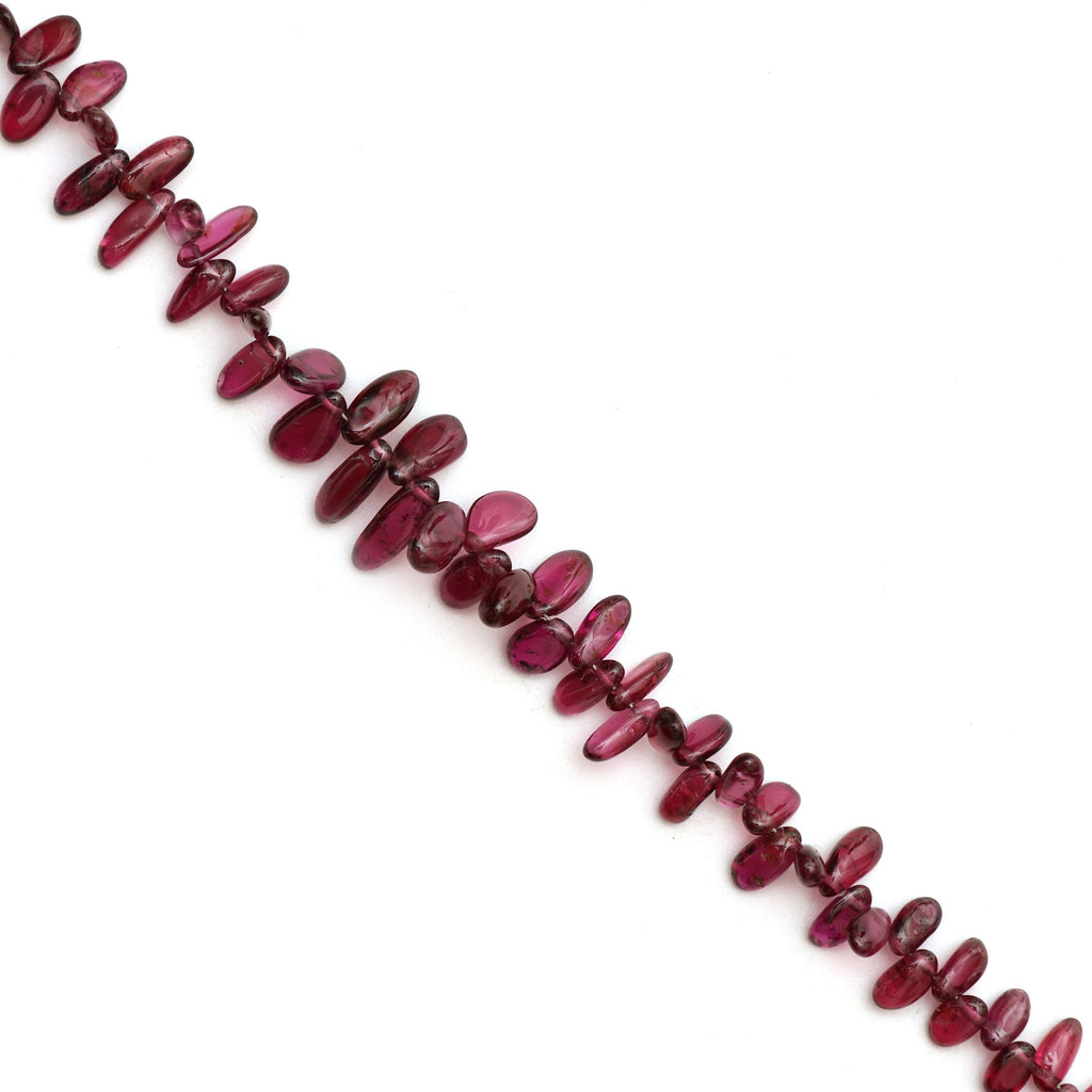 Natural Garnet Smooth Nuggets Beads | 5.5x3 mm to 8.5x3 mm | 6 Inch | Garnet Smooth Beads | Price Per Strand - National Facets, Gemstone Manufacturer, Natural Gemstones, Gemstone Beads