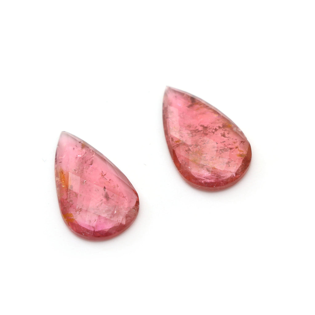 Tourmaline Pear Faceted Loose Gemstone, 10x17mm , Faceted Gemstone, Tourmaline Pear, Pair (2 Pieces) - National Facets, Gemstone Manufacturer, Natural Gemstones, Gemstone Beads