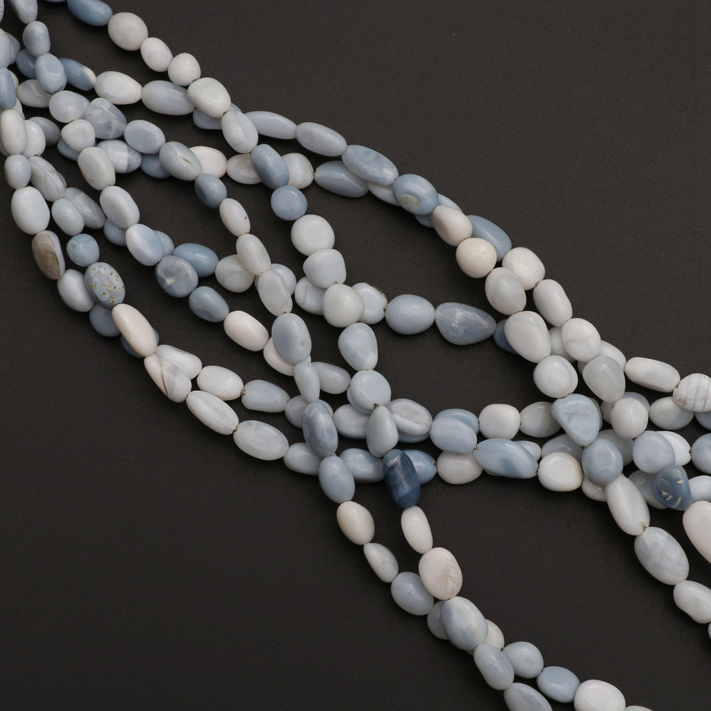 Natural Blue Opal Shaded Smooth Nuggets, 6x4 mm to 9x5 mm, Blue Opal Bead,- Gem Quality , 18 Inch/ 46 Cm Full Strand, Price Per Strand - National Facets, Gemstone Manufacturer, Natural Gemstones, Gemstone Beads