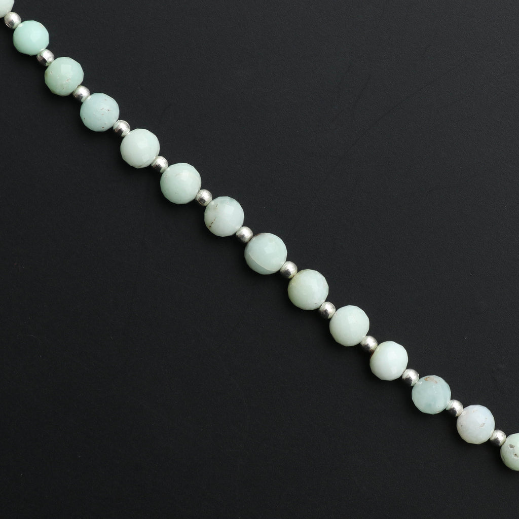 Natural Chrysoprase Faceted Balls Beads, Chrysoprase Round, Round Balls, Chrysoprase Green Balls, 4 mm to 6 mm, 8 Inch Strand - National Facets, Gemstone Manufacturer, Natural Gemstones, Gemstone Beads