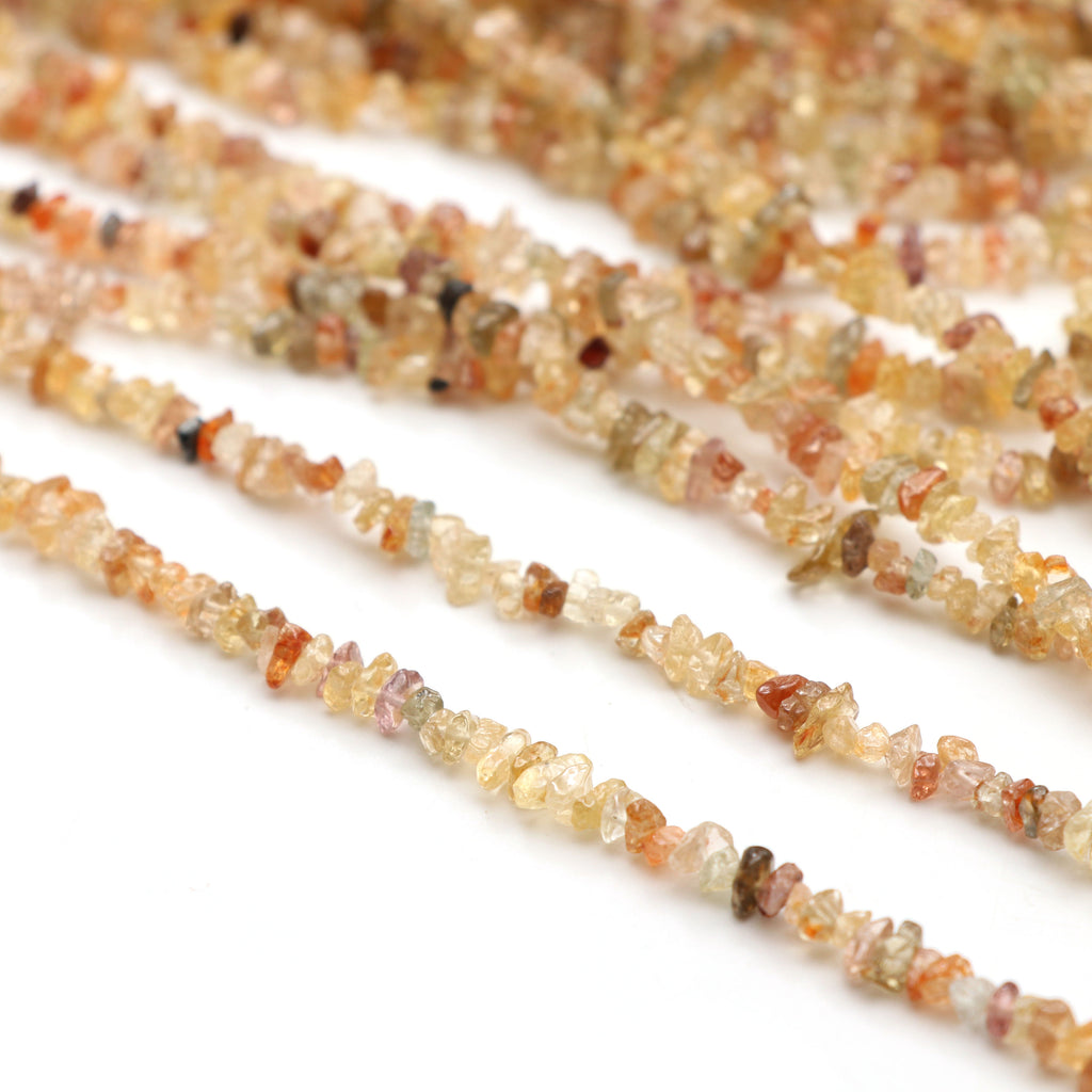 Natural Golden Zircon Smooth Nuggets Beads | 3x4 mm to 4x5.5 mm | Beaded Necklace | 34 Inch Full Strand | Pack of 5 Strands - National Facets, Gemstone Manufacturer, Natural Gemstones, Gemstone Beads