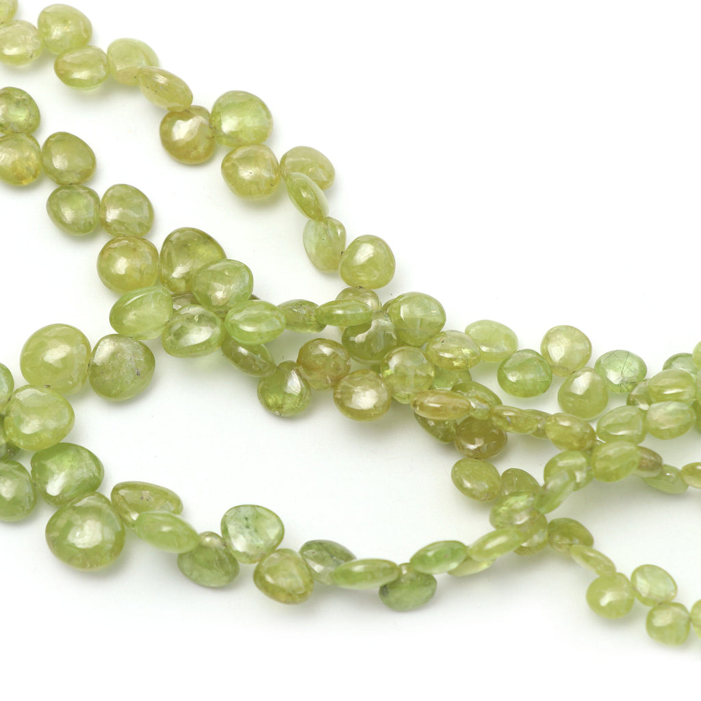 Sphene Smooth Heart Beads, 5x5mm to 9x9mm, Sphene Heart Beads - Gem Quality , 8 Inch/ 16 Inch/ 18 Inch Full Strand, Price Per Strand - National Facets, Gemstone Manufacturer, Natural Gemstones, Gemstone Beads