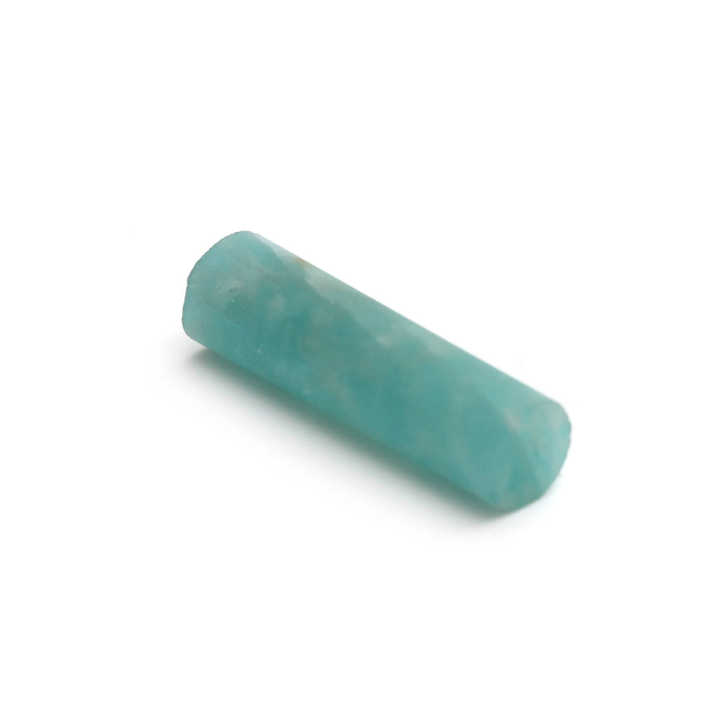 Amazonite Matte Finish Cylinder Gemstone, 8.5x30 MM, Matt Finish Gemstone , AA Quality , Price Per Pair Gemstone - National Facets, Gemstone Manufacturer, Natural Gemstones, Gemstone Beads