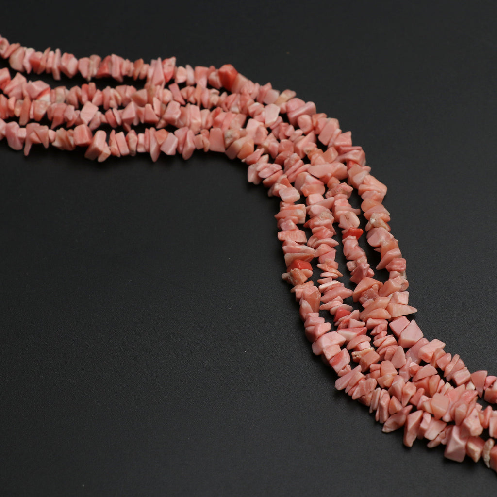 Natural Pink Opal Smooth Nuggets Beads | 4x6 mm to 4x7 mm | Beaded Necklace | 34 Inch Full Strand | Pack of 5 Strands - National Facets, Gemstone Manufacturer, Natural Gemstones, Gemstone Beads