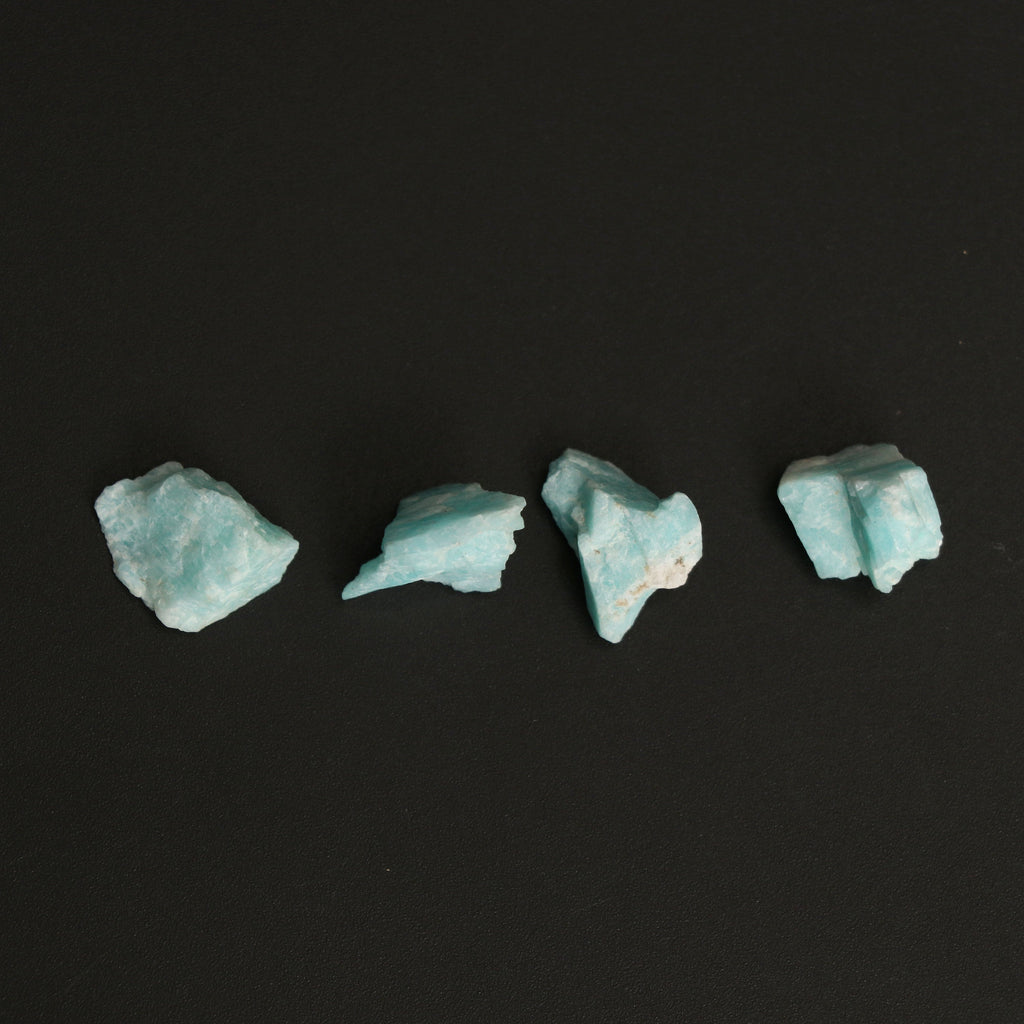 Natural Amazonite Organic Rough Loose Gemstone | 12x15 mm | Rough Loose Gemstone | Set of 10 Pieces - National Facets, Gemstone Manufacturer, Natural Gemstones, Gemstone Beads