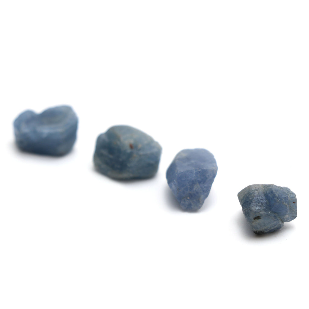 Natural Blue Sapphire Organic Rough Loose Gemstone | 9x13 mm | Rough Loose Gemstone | Set of 10 Pieces - National Facets, Gemstone Manufacturer, Natural Gemstones, Gemstone Beads