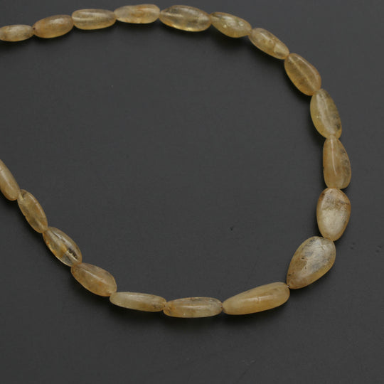 4x8 mm to 7x11.5 mm Yellow Aquamarine Smooth Nugget Shape Beads