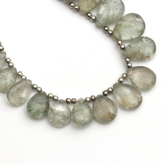 サンストーン スムース ペア ビーズ、サンストーン ペア - 7x9 mm ～ 11x15 mm - サンストーン ジュエリーメイキング ビーズ、20 cm/ 8 インチ フル ストランド、1 ストランドあたりの価格