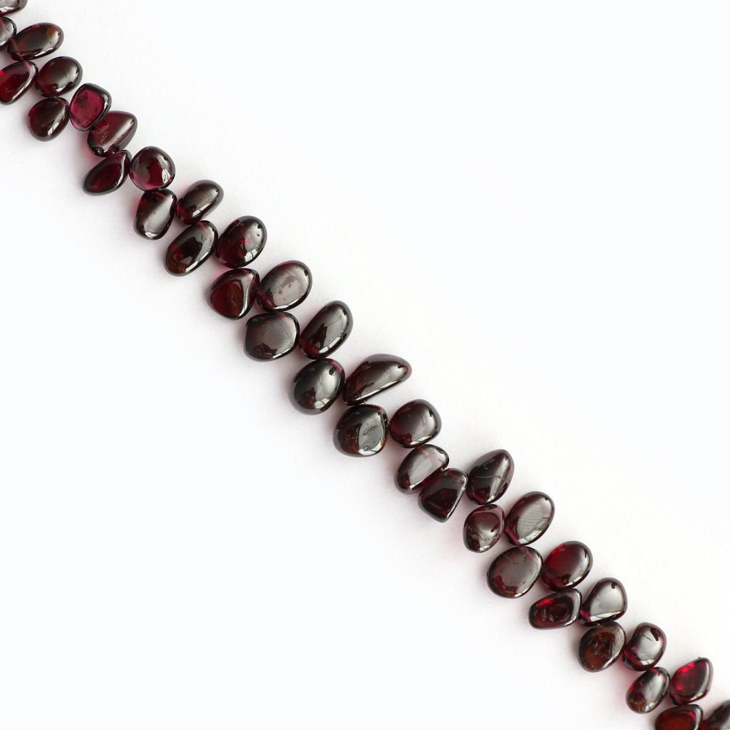 Garnet Smooth Nuggets Beads - 6x8 mm to 7x12 mm - Garnet Gemstone - Gem Quality , 8 Inch/ 20 Cm Full Strand, Price Per Strand - National Facets, Gemstone Manufacturer, Natural Gemstones, Gemstone Beads