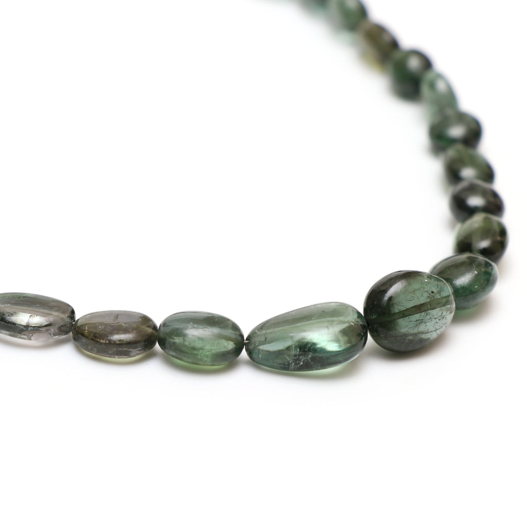 Natural Tourmaline Smooth Tumble Beads | Unique Tourmaline | 5x7 mm to 12.5x17.5 mm | 8 Inch/ 18 Inch Full Strand | Price Per Strand - National Facets, Gemstone Manufacturer, Natural Gemstones, Gemstone Beads