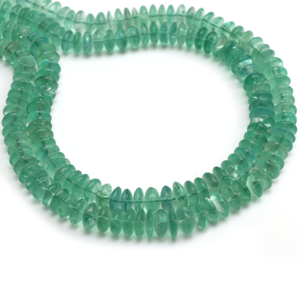Fluorite Smooth Saucer Shape Beads - 8 mm to 11 mm - Fluorite Saucer Beads - Gem Quality , 8 Inch/16 Inch/18 Inch, Price Per Strand - National Facets, Gemstone Manufacturer, Natural Gemstones, Gemstone Beads