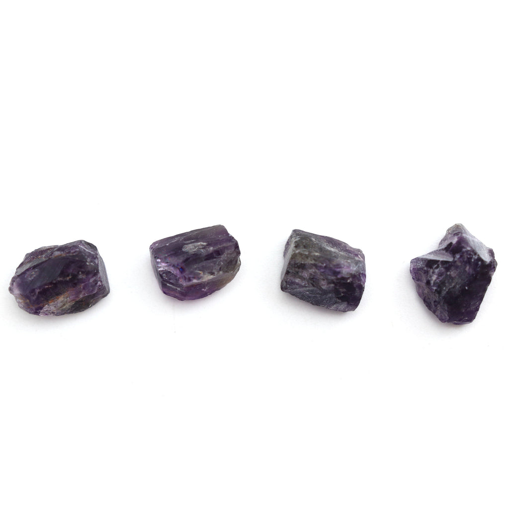 Natural Amethyst Organic Rough Loose Gemstone | 10x12 mm | Rough Loose Gemstone | Set of 10 Pieces - National Facets, Gemstone Manufacturer, Natural Gemstones, Gemstone Beads