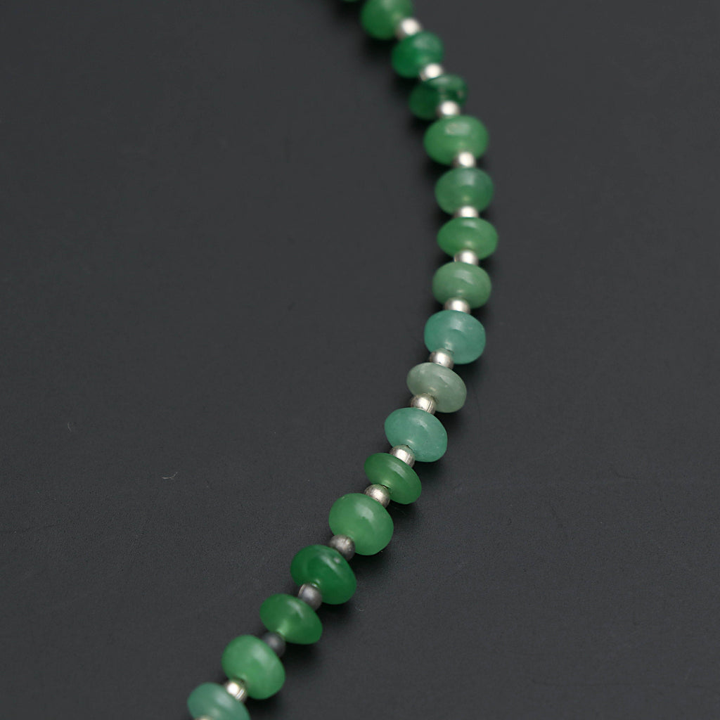 Natural Jade Type C Smooth Beads, Jade Rondelle beads, Natural Jade Beads, 4.5 mm to 6 mm, Smooth Beads,Jade strand,8 Inch, Price Per Strand - National Facets, Gemstone Manufacturer, Natural Gemstones, Gemstone Beads