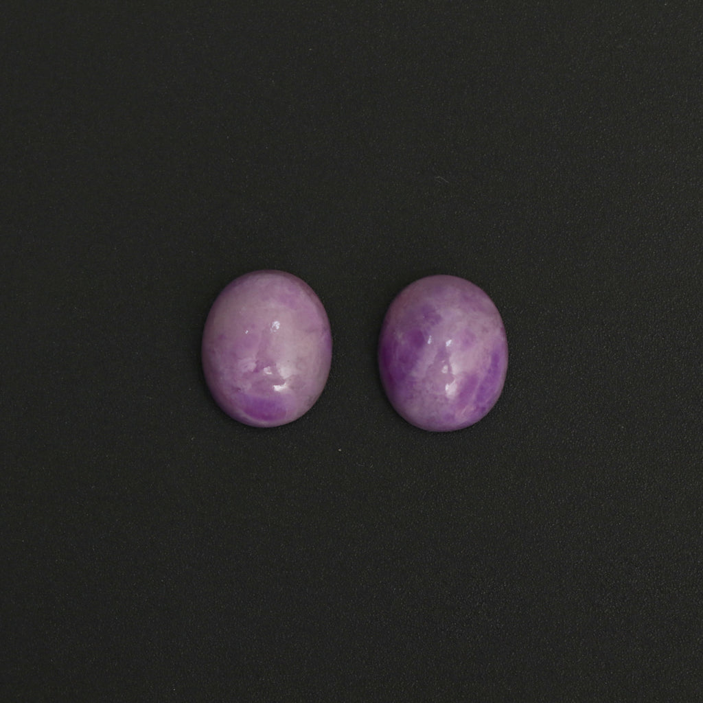 Natural Sugilite Smooth Oval Cabochon Gemstone | 10x12mm | Gemstone Cabochon | Pair ( 2 Pieces ) - National Facets, Gemstone Manufacturer, Natural Gemstones, Gemstone Beads