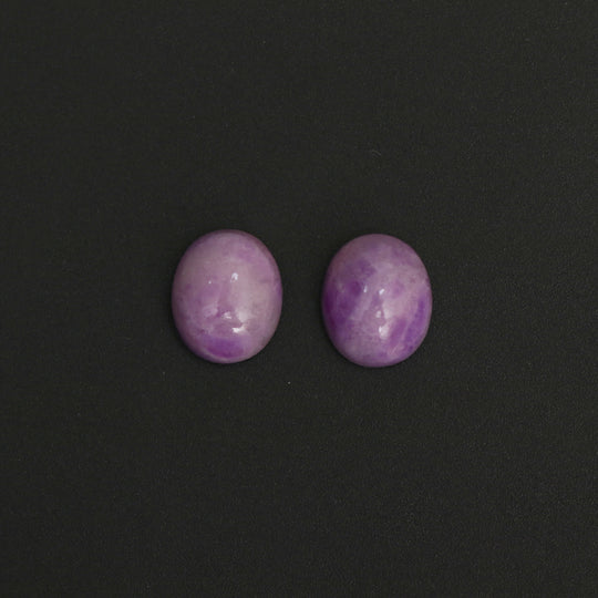 Natural Sugilite Smooth Oval Cabochon Gemstone | 10x12mm | Gemstone Cabochon | Pair ( 2 Pieces )