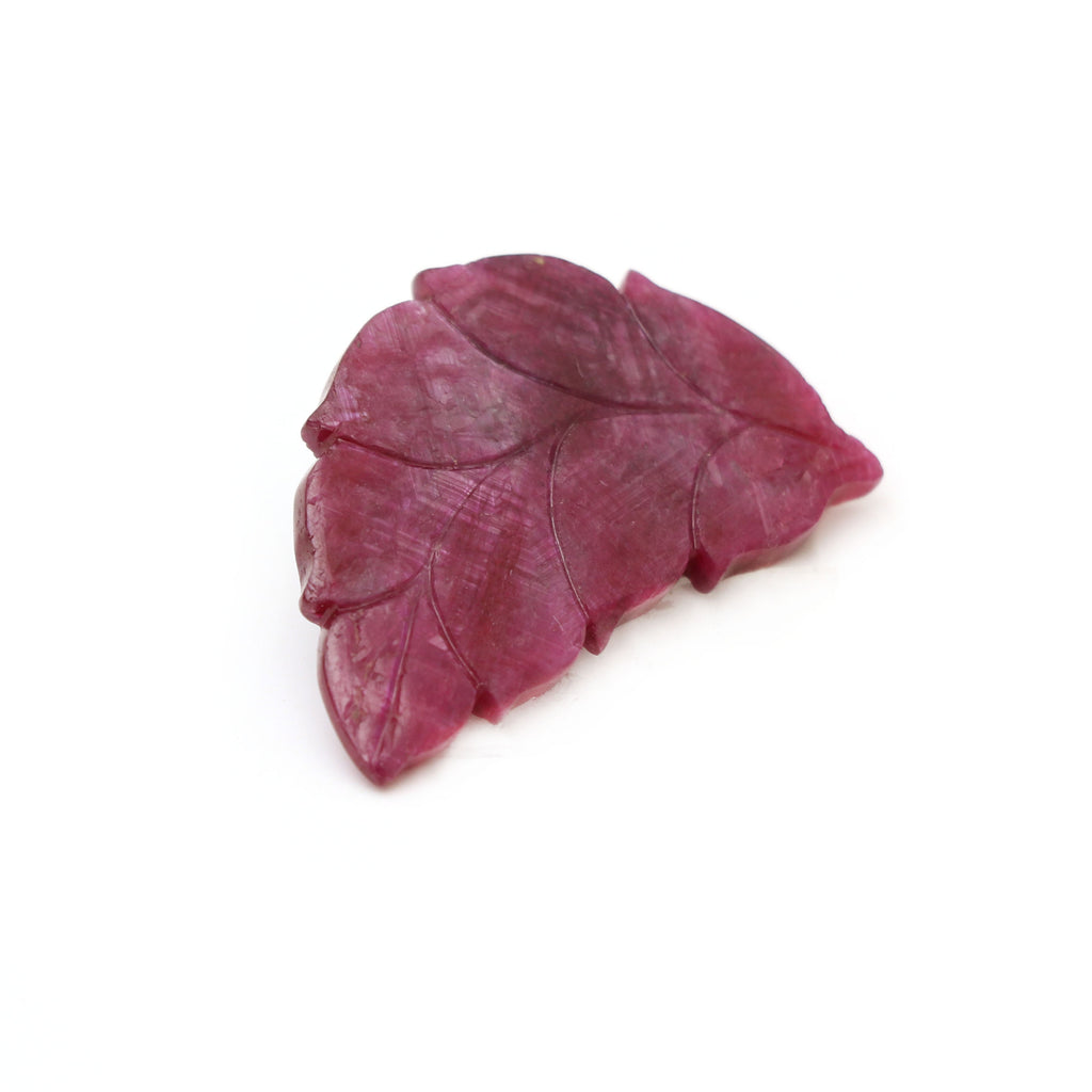 Natural Ruby Carving Semi- Circle Shape Loose Gemstone - 23x38 mm - Ruby Semi-Circle, Ruby Carving Loose Gemstone, 1 Piece - National Facets, Gemstone Manufacturer, Natural Gemstones, Gemstone Beads