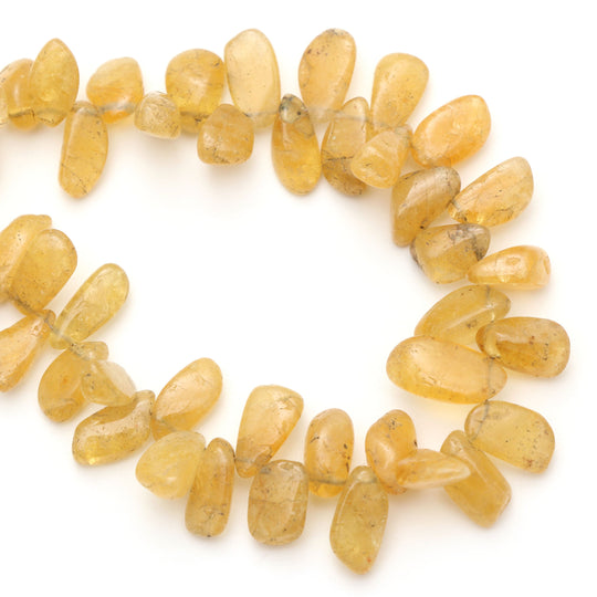 5.5x11 MM to 8x15 MM Yellow Aquamarine Smooth Nuggets Beads
