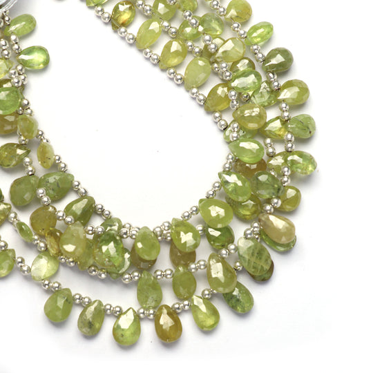 Natural Sphene Faceted Pear, Sphene Gemstone, Color Sphene Pear, 8x5 to 10x6 mm, Sphene Pear, Sphene Faceted, 8 Inch Full Strand