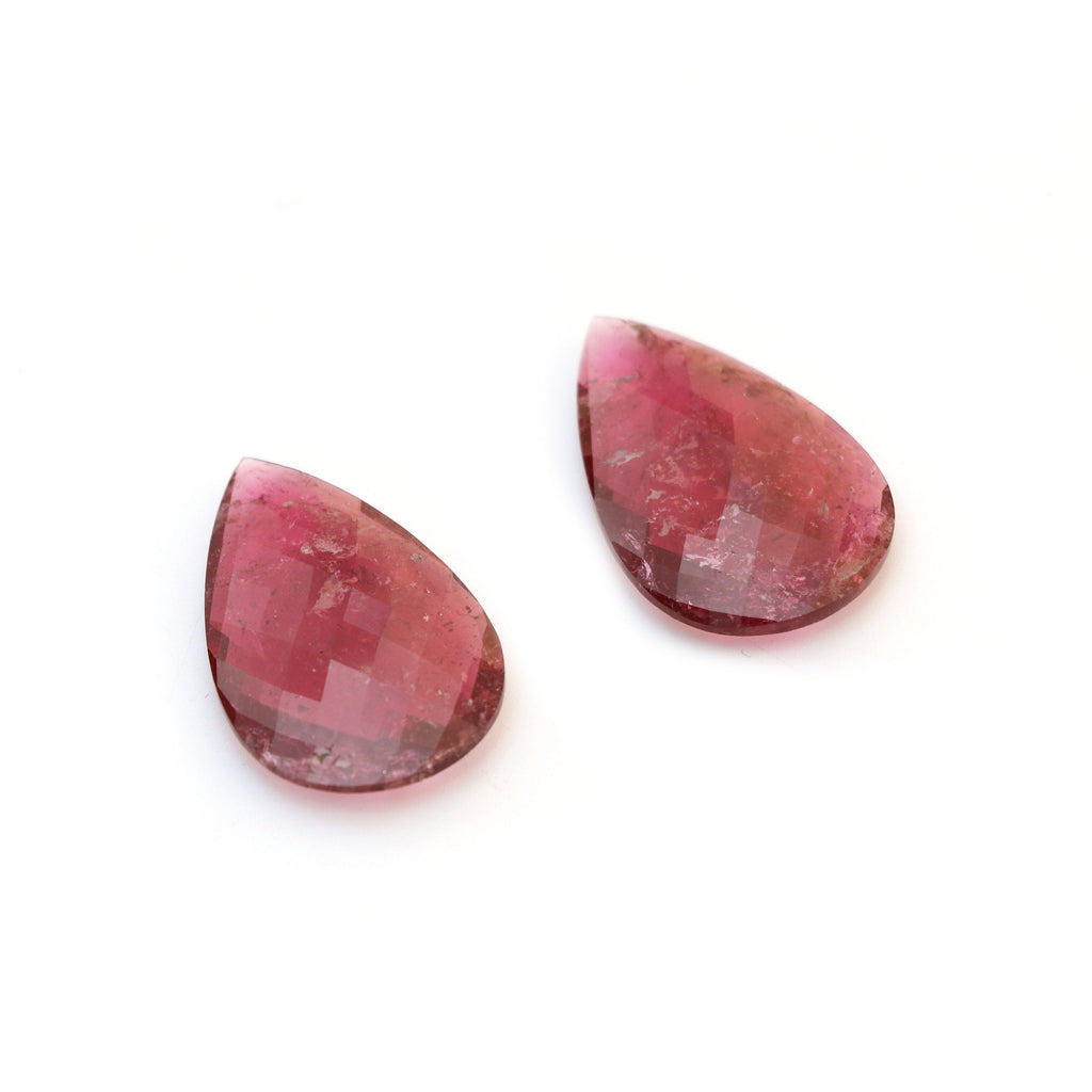 Tourmaline Pear Faceted Loose Gemstone, 18x29mm , Faceted Gemstone, Tourmaline Pear, Pair (2 Pieces) - National Facets, Gemstone Manufacturer, Natural Gemstones, Gemstone Beads
