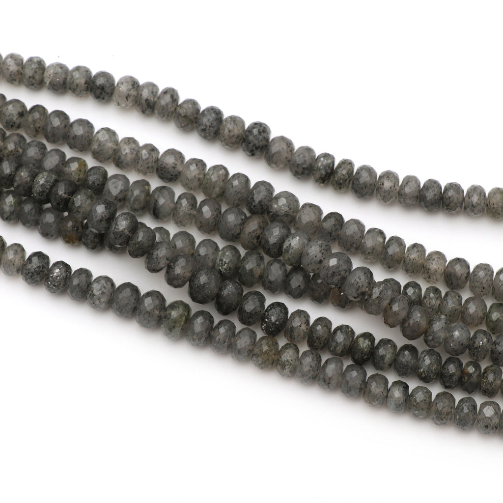 Celestial Quartz Faceted Roundel Beads - 5.5 mm to 8.5 mm - Celestial Quartz - Gem Quality , 8 Inch/ 20 Cm Full Strand, Price Per Strand - National Facets, Gemstone Manufacturer, Natural Gemstones, Gemstone Beads