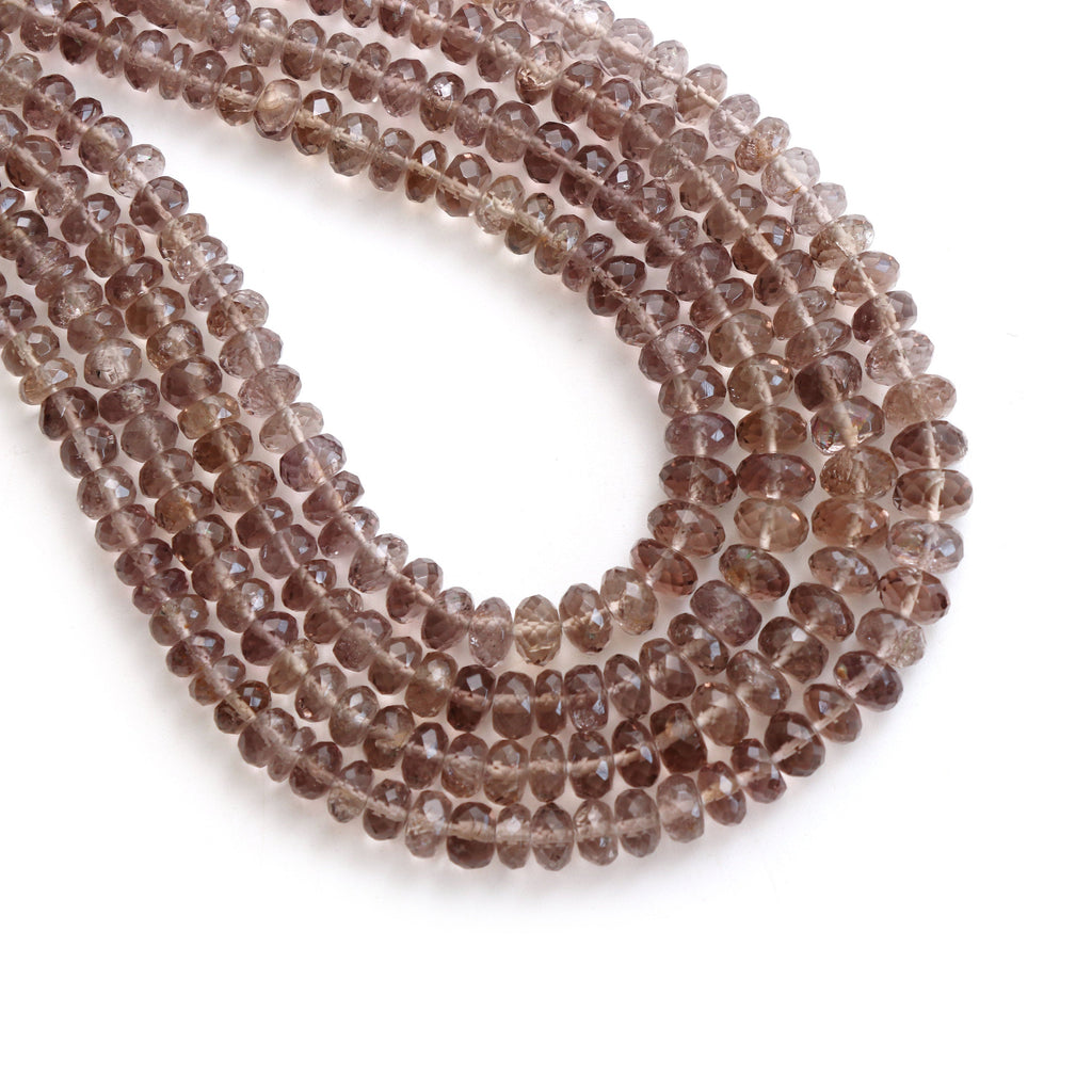 Natural Scapolite Faceted Rondelle Beads | 4 mm to 7 mm | Scapolite Faceted Beads | 8 Inch/ 18 Inch Full Strand | Price Per Strand - National Facets, Gemstone Manufacturer, Natural Gemstones, Gemstone Beads