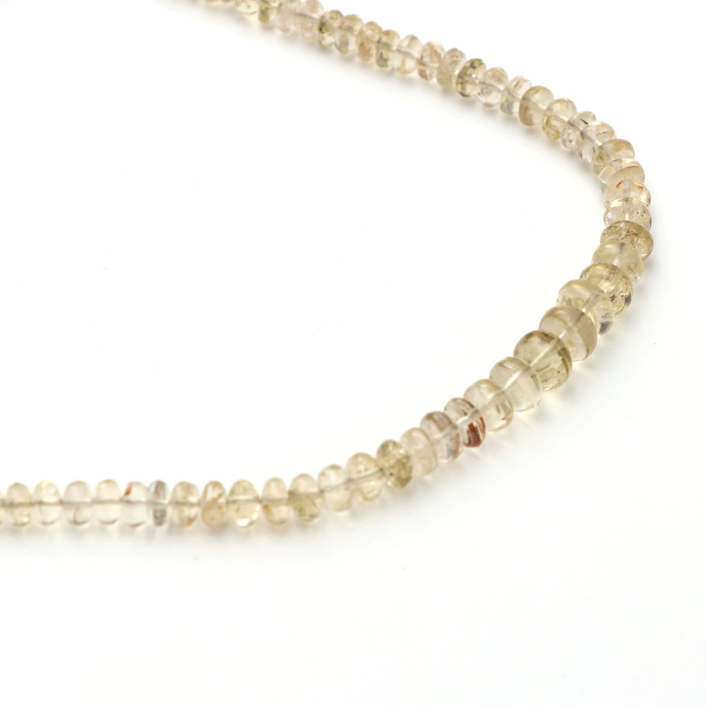 Scapolite Smooth Roundel Beads - 4 mm to 8 mm - Scapolite - Gem Quality , 8 Inch/ 20 Cm Full Strand, Price Per Strand - National Facets, Gemstone Manufacturer, Natural Gemstones, Gemstone Beads