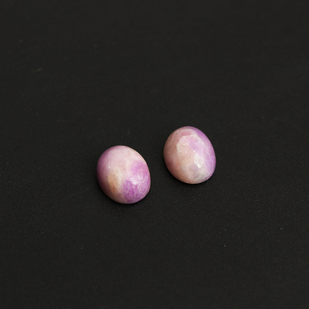 Natural Sugilite Smooth Oval Cabochon Gemstone | 8x10mm | Gemstone Cabochon | Pair ( 2 Pieces ) - National Facets, Gemstone Manufacturer, Natural Gemstones, Gemstone Beads