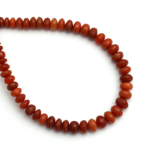 Brown Opal Smooth Rondelle Beads - 4 mm to 5.5 mm - Brown Opal Jewelry Making Beads, 8 Inch/ 20 Cm Full Strand, Price Per Strand