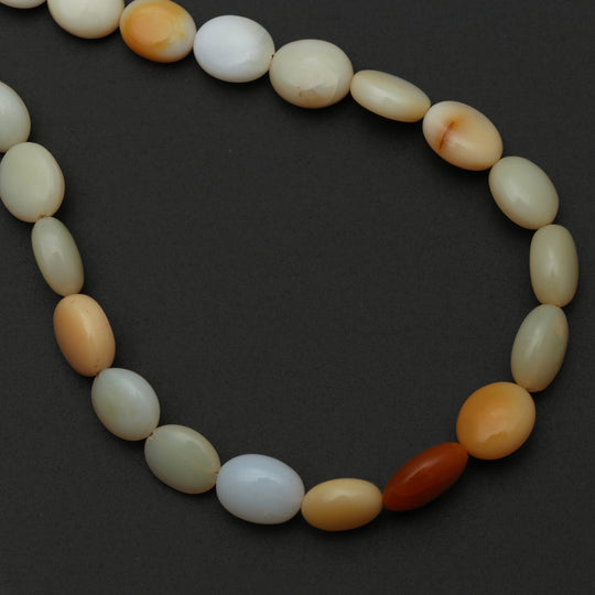 Multi Opal Smooth Oval Beads, 7x9 mm to 9x11 mm, Multi Opal Jewelry Making Beads, 22 Cm Full Strand, Price Per Strand