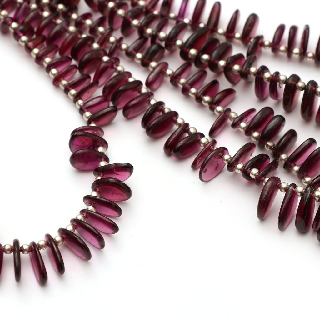 Garnet Smooth Nuggets Beads -4x7 mm to 7.5x12 mm - Garnet Gemstone - Gem Quality , 8 Inch/ 20 Cm Full Strand, Price Per Strand - National Facets, Gemstone Manufacturer, Natural Gemstones, Gemstone Beads