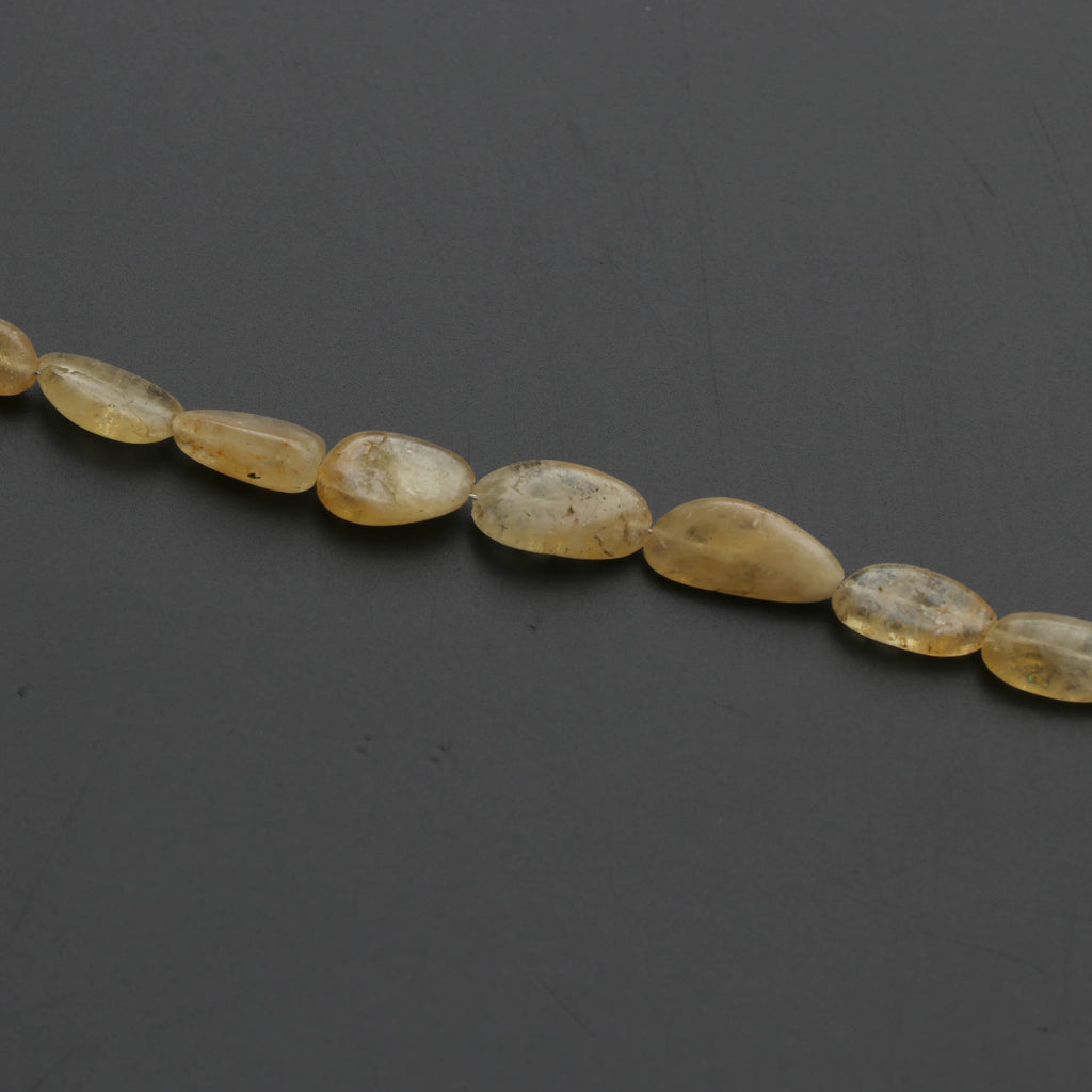 Yellow Aquamarine Smooth Tumble Nuggets Beads, 4x8 mm to 7x11.5 mm, Yellow Aquamarine, 8 Inch Strand, price per strand, Gift For Women - National Facets, Gemstone Manufacturer, Natural Gemstones, Gemstone Beads